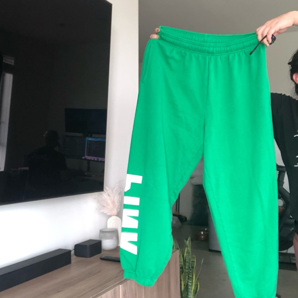 Pink Fleece Baggy Campus Sweatpants (L)